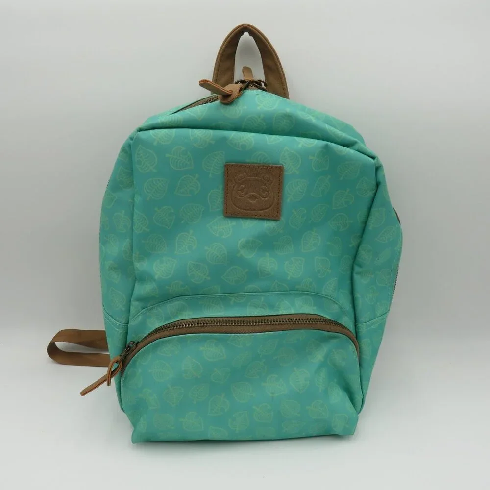 Animal Crossing Nintendo Switch Backpack Controller Gear Leaf‎ Print Travel Bag